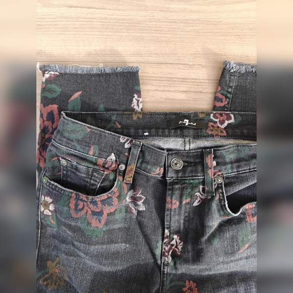7 For All Mankind Floral Denim 28 - Picture 3 of 5